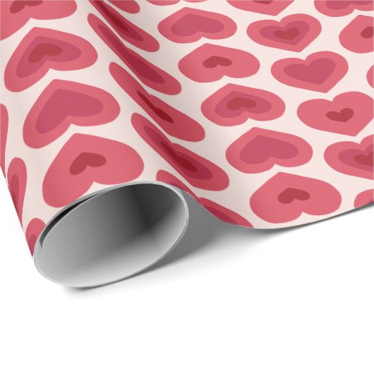 Red Hearts Pattern – Christmas & Valentine’s Day D Cadeaupapier (Rol Hoek)