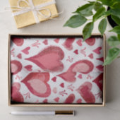 Red Hearts Pattern Drawing Valentijn Day Tissuepapier (Geschenk)