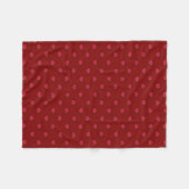 Red Hearts Pattern Fleece Blanket (Voorkant (Horizontaal))
