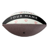 Red Hearts Pattern, Liefde, Jouw naam, Personalise American Football (Gedraaid 270)