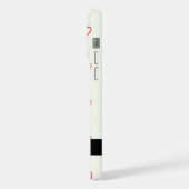 Red Hearts Pattern, Liefde, Jouw naam, Personalise iPhone Hoesje (Linkerkant)