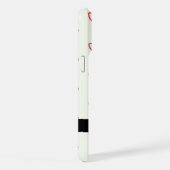 Red Hearts Pattern, Liefde, Jouw naam, Personalise iPhone Hoesje (Rechterkant)