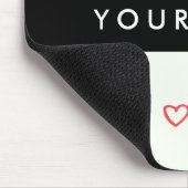 Red Hearts Pattern, Liefde, Jouw naam, Personalise Muismat (Hoek)