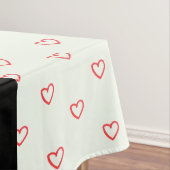 Red Hearts Pattern, Liefde, Jouw naam, Personalise Tafelkleed (Voorbeeld)