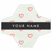Red Hearts Pattern, Liefde, Jouw naam, Personalise Voetbal (Enkel)