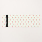 Red Hearts Pattern, Liefde, Jouw naam, Personalise Yogamat (Achterkant (horizontaal))