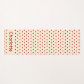 Red Hearts Pattern on Cream Background Yoga Mat (Voorkant (horizontaal))