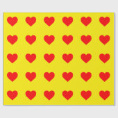 Red Hearts Pattern Pop Art Cadeaupapier (Vlak)