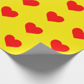 Red Hearts Pattern Pop Art Cadeaupapier (Hoek)
