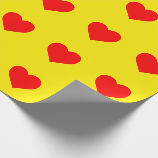 Red Hearts Pattern Pop Art Cadeaupapier (Hoek)