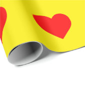 Red Hearts Pattern Pop Art Cadeaupapier (Rol Hoek)