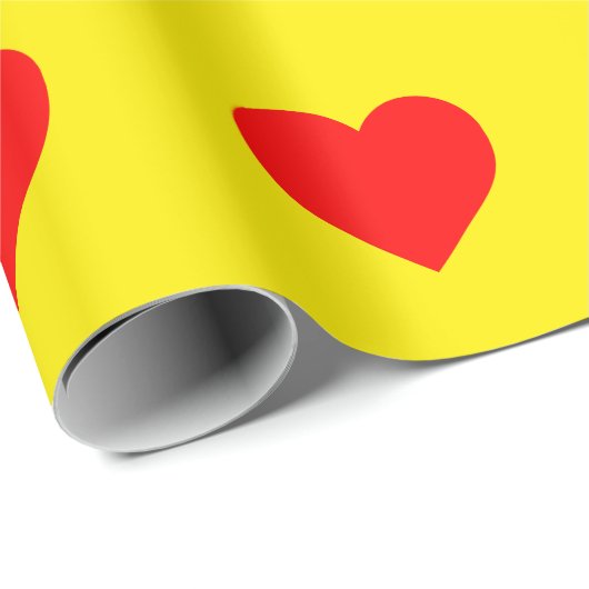 Red Hearts Pattern Pop Art Cadeaupapier (Rol Hoek)