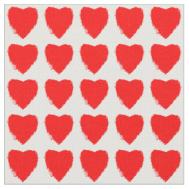 Red Hearts Pattern Stof