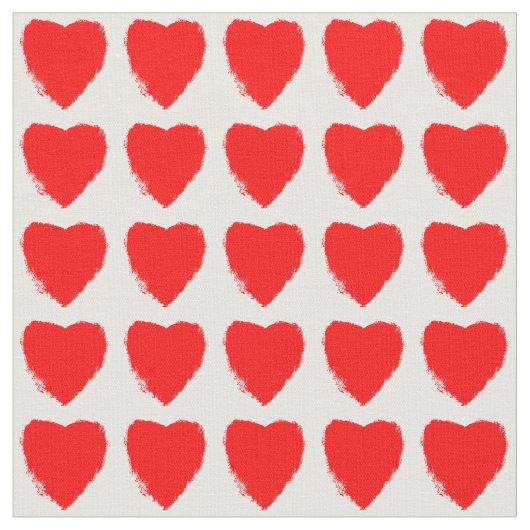 Red Hearts Pattern Stof (Close Up)