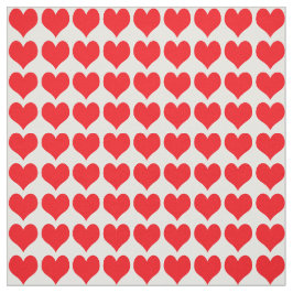 Red Hearts Pattern Stof