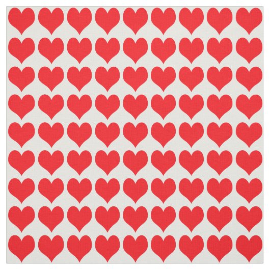 Red Hearts Pattern Stof (Swatch)