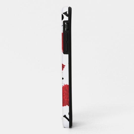 Red Hearts Pattern Valentijnsdag Case-Mate iPhone Case (Achterkant/links)