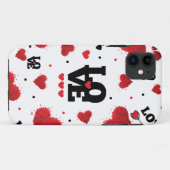 Red Hearts Pattern Valentijnsdag Case-Mate iPhone Case (Achterkant (horizontaal))