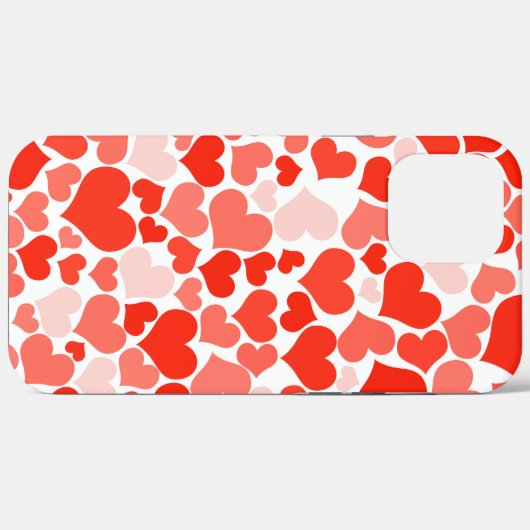 Red Hearts Pattern Valentijnsdag Cute 2021 Cool Case-Mate iPhone Case (Achterkant (horizontaal))
