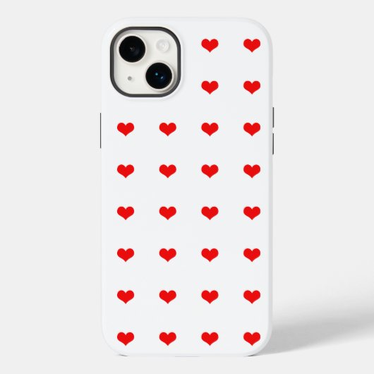 Red Hearts Pattern Valentijnsdag Cute Stylish Case-Mate iPhone Case (Achterkant)