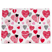 Red Hearts Pattern Valentijnsdag Groot Cadeauzakje (Voorkant)