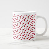 Red Hearts Pattern Valentijnsdag Grote Koffiekop (Rechts)
