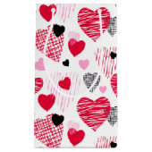 Red Hearts Pattern Valentijnsdag Klein Cadeauzakje (Voorkant)