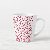 Red Hearts Pattern Valentijnsdag Latte Mok (Rechts)