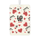 Red Hearts Pattern Valentijnsdag Luchtverfrisser (Achterkant)