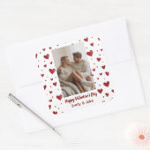 Red Hearts Pattern Valentine's Day Custom Sticker (Envelop)