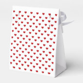 Red Hearts Personalized Names and Date Wedding Bedankdoosjes (Achterkant)