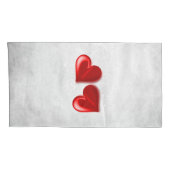 Red Hearts Personalized Pillow Hoesje Kussensloop (Achterkant-Rechts)