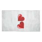 Red Hearts Personalized Pillow Hoesje Kussensloop (Achterkant-Links)