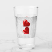 Red Hearts Persoonlijke Glass Cup Glas (Achterkant)