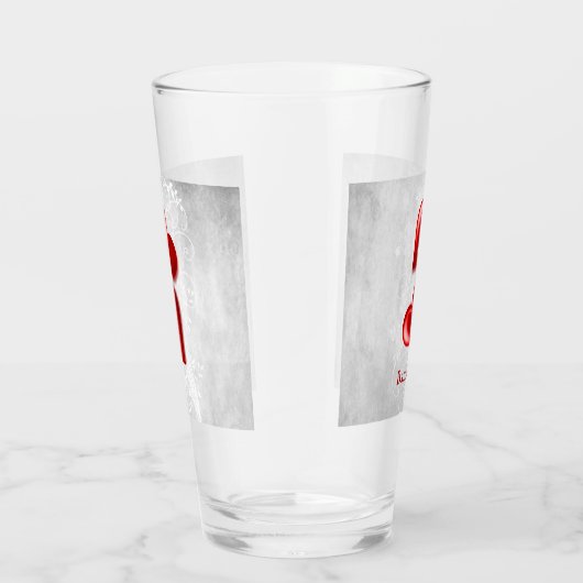 Red Hearts Persoonlijke Glass Cup Glas (Rechts)