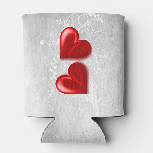 Red Hearts Persoonlijke Koelbox Blikjeskoeler (Achterkant)