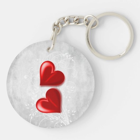 Red Hearts Persoonlijke Sleutelhanger (Achterkant)