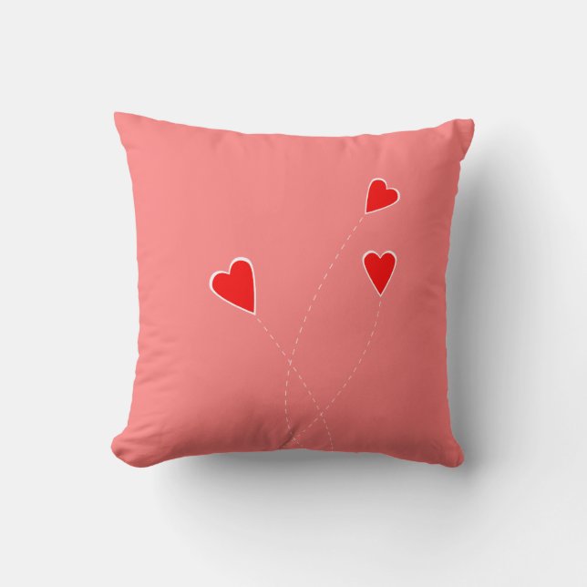 Red Hearts Pillow Kussen (Voorkant)