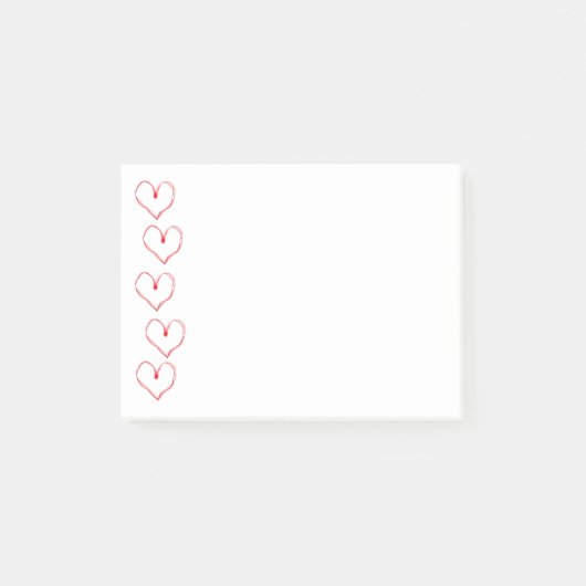 Red Hearts Post-it Notes (Voorkant)