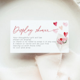 Red Hearts Post Valentijn Display Shower Bridal Informatiekaartje