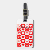 Red Hearts Pset Patroon Thunder_Cove Bagagelabel (Voorkant verticaal)