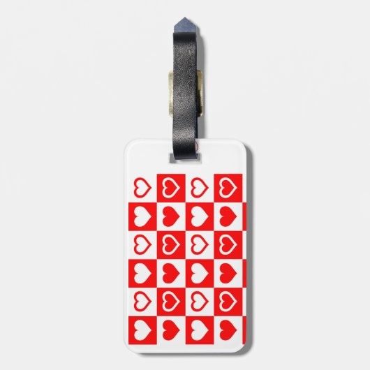 Red Hearts Pset Patroon Thunder_Cove Bagagelabel (Achterkant verticaal)