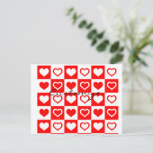 Red Hearts Pset Patroon Thunder_Cove Briefkaart (Staand voorkant)