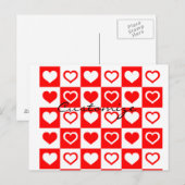 Red Hearts Pset Patroon Thunder_Cove Briefkaart (Voorkant / Achterkant)
