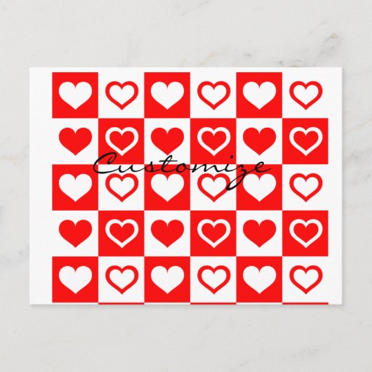 Red Hearts Pset Patroon Thunder_Cove Briefkaart (Voorkant)