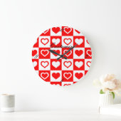 Red Hearts Pset Patroon Thunder_Cove Grote Klok (Huis)
