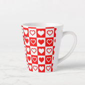 Red Hearts Pset Patroon Thunder_Cove Latte Mok (Rechts)