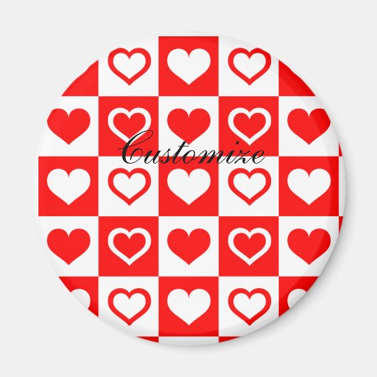 Red Hearts Pset Patroon Thunder_Cove Magneet (Voorkant)