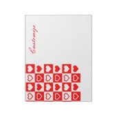 Red Hearts Pset Patroon Thunder_Cove Notitieblok (Linkerzijde)