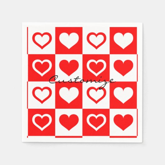 Red Hearts Pset Patroon Thunder_Cove Servet (Voorkant)